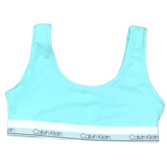 Calvin Klein Girls Blue/Teal Bralette NWOT Size Small - Picture 1 of 5